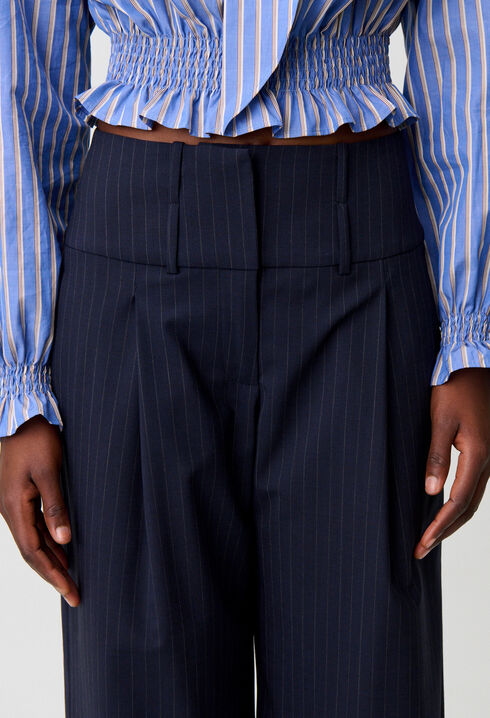 Wool blend trousers