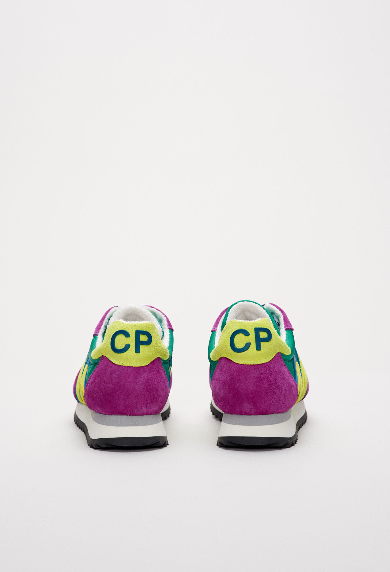 Coloured leather trainers