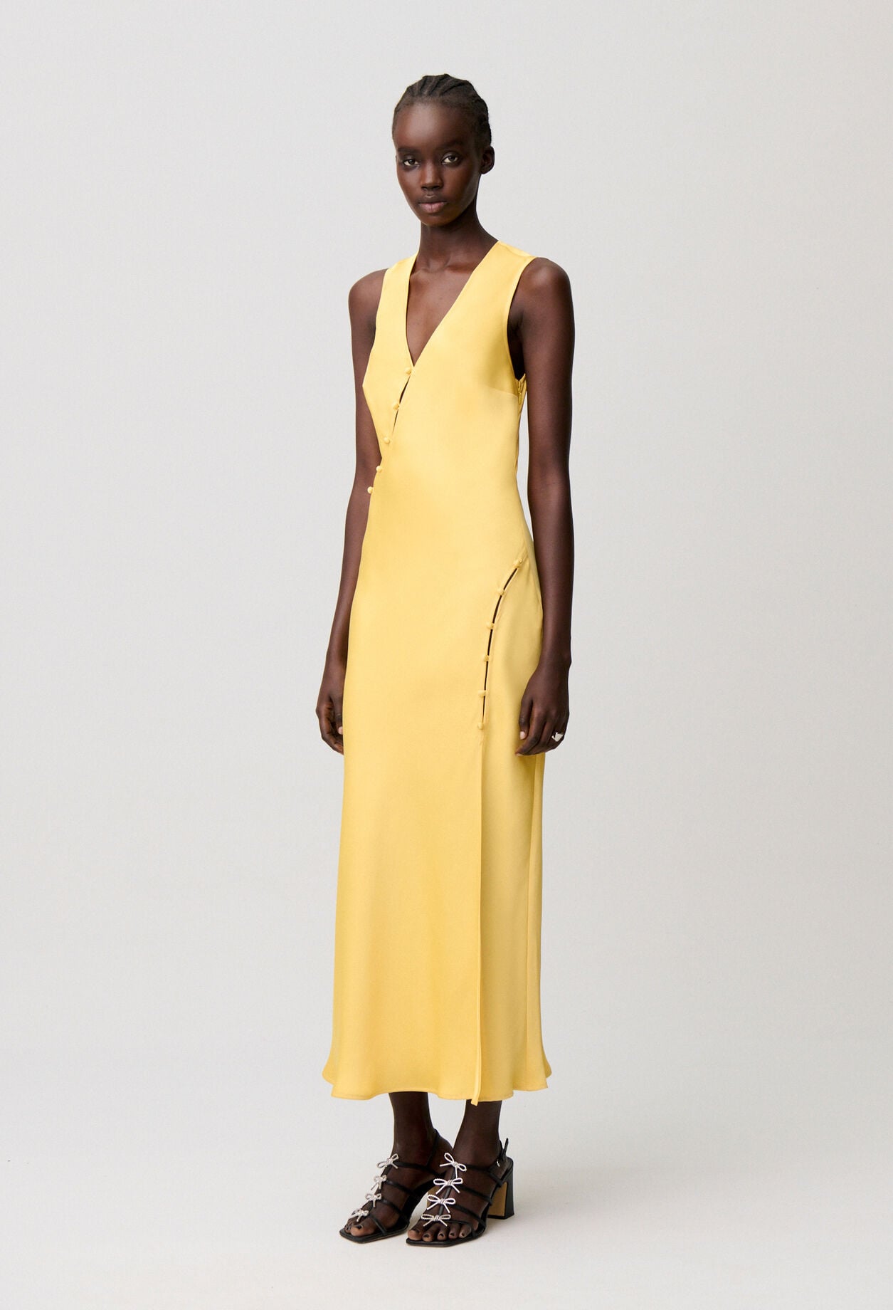 Flowy satin dress