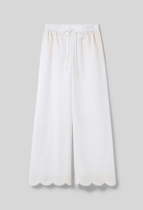 Lightweight embroidered trousers