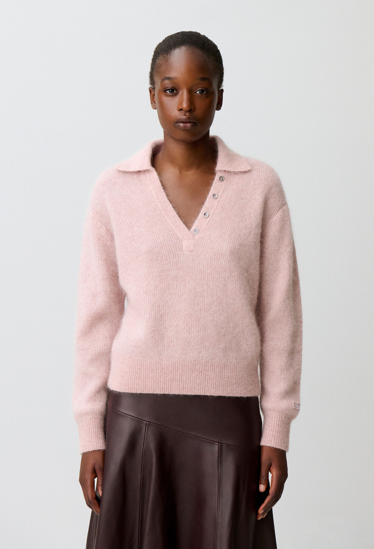 Relaxed fluffy knit jumper