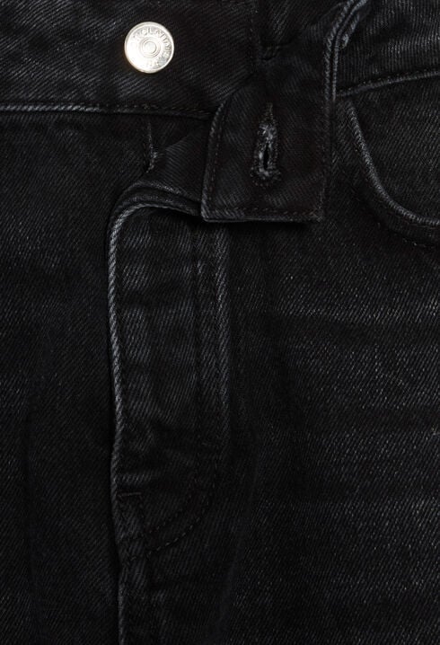 Anthracite faded straight-leg jeans