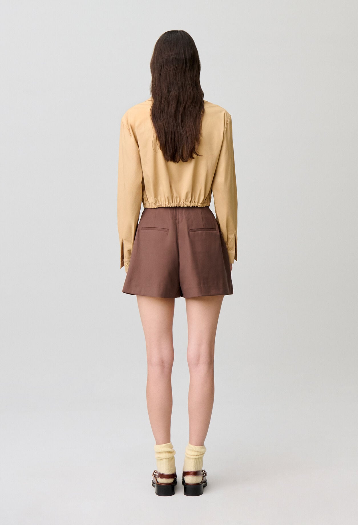Wide straight-leg shorts