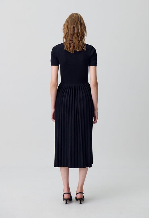 Fine-knit midi dress