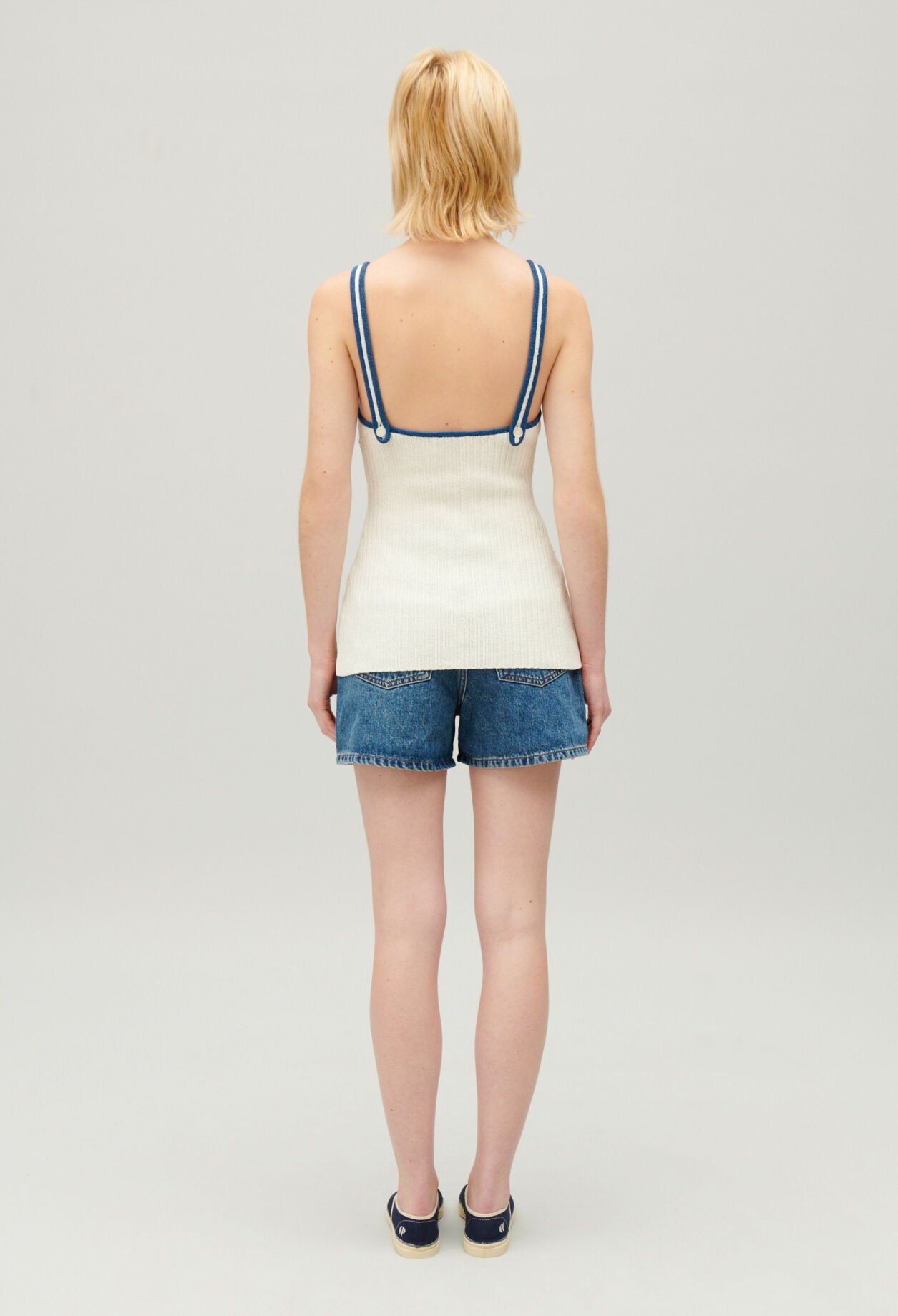 Cream knitted vest top