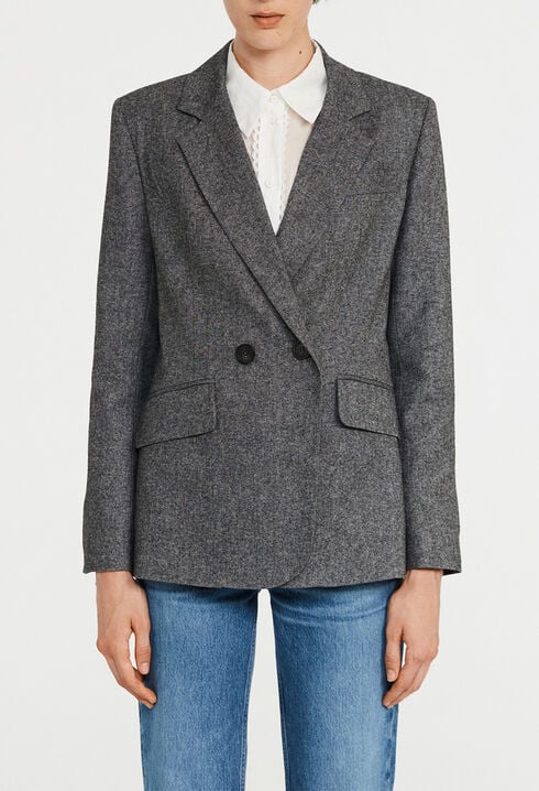 Veste gris chiné tailleur