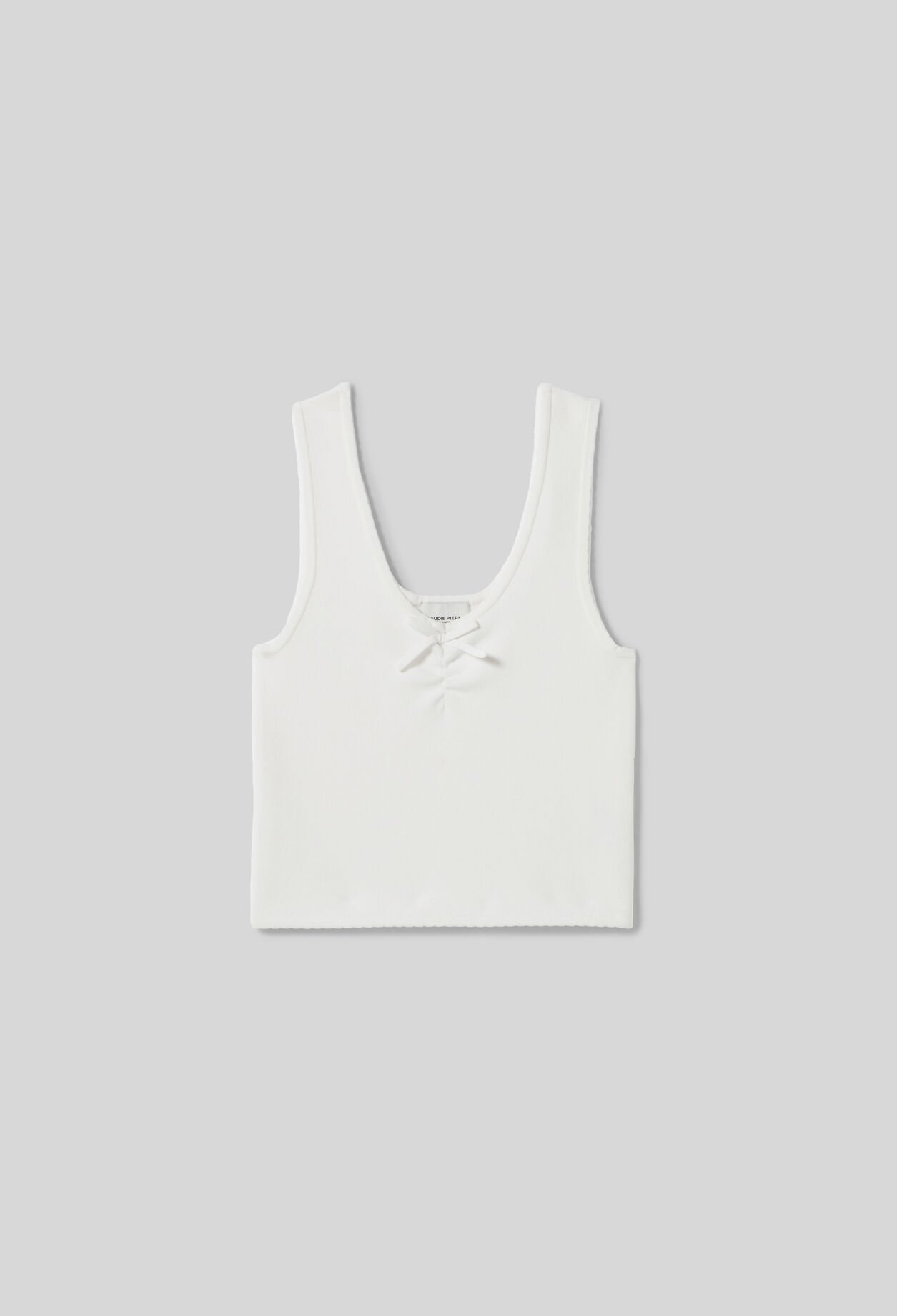 Cropped top with criss-cross ties