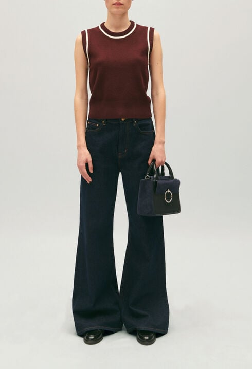 Striped knitted jumper