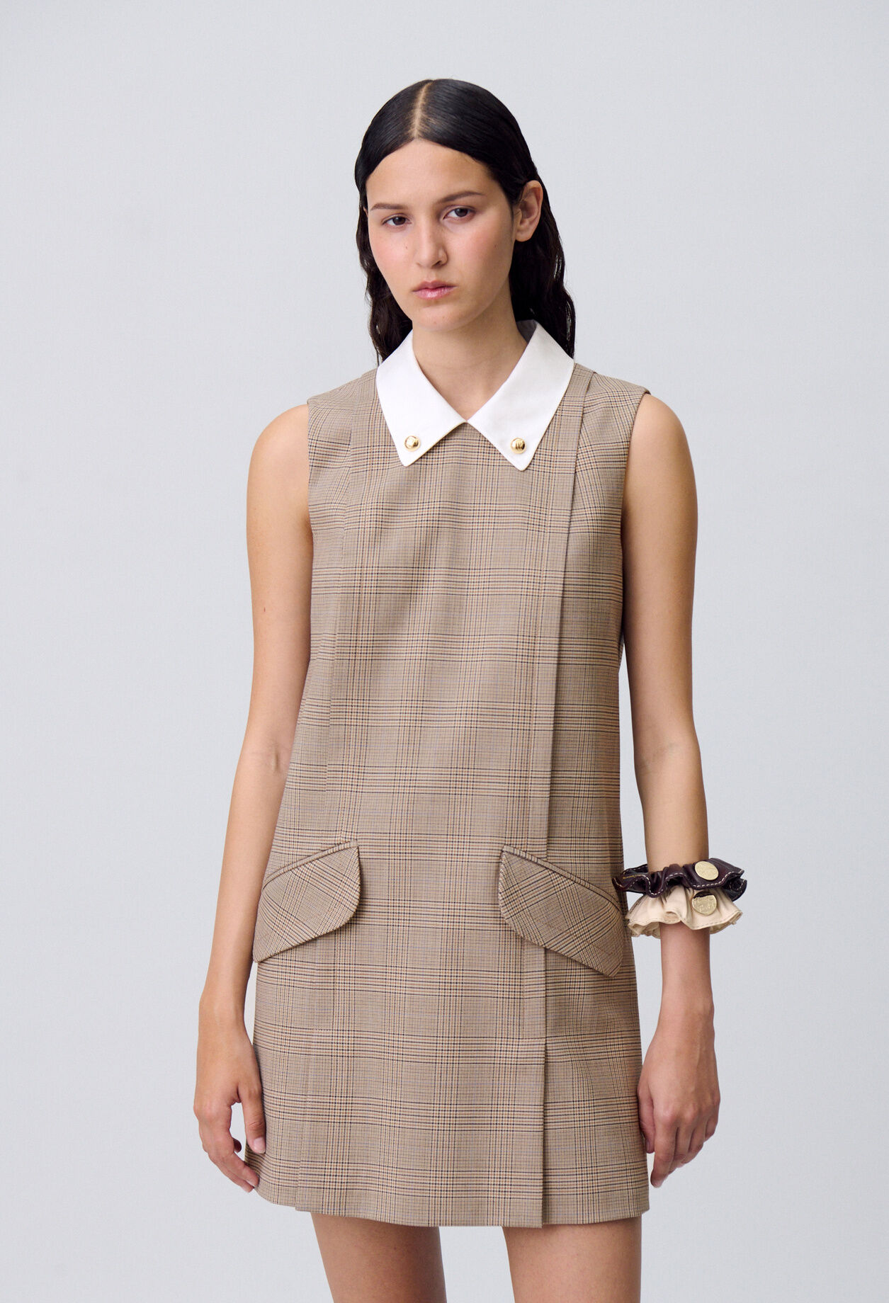 Short checked dress