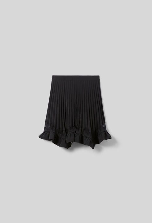 Asymmetric lace skirt
