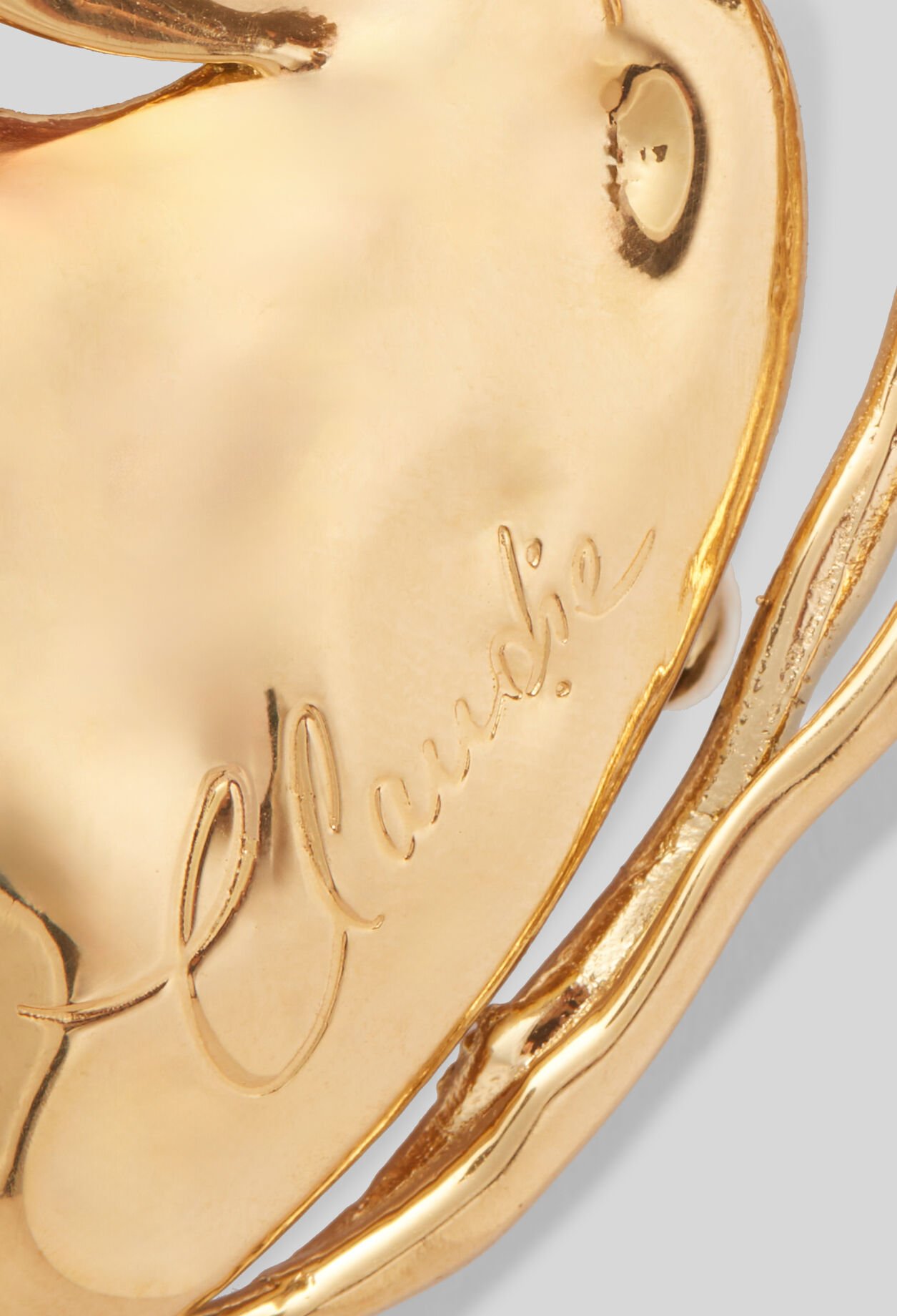 Golden Heart Brooch