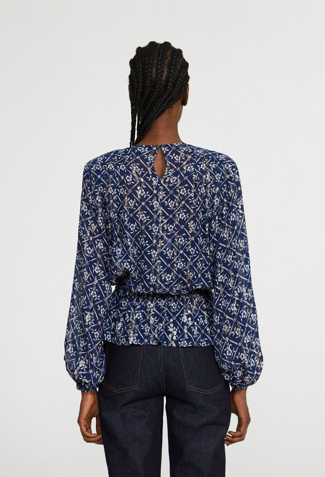 Blouse à motifs fleuris