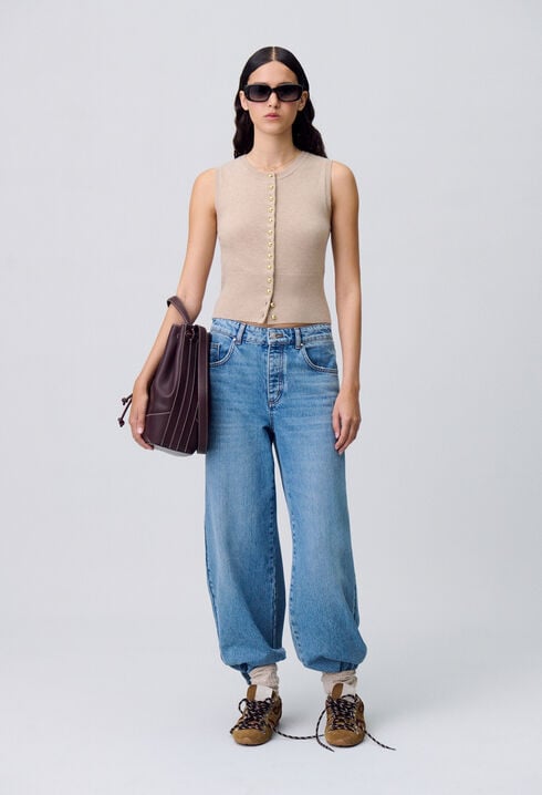 Button-Up Knitted Top