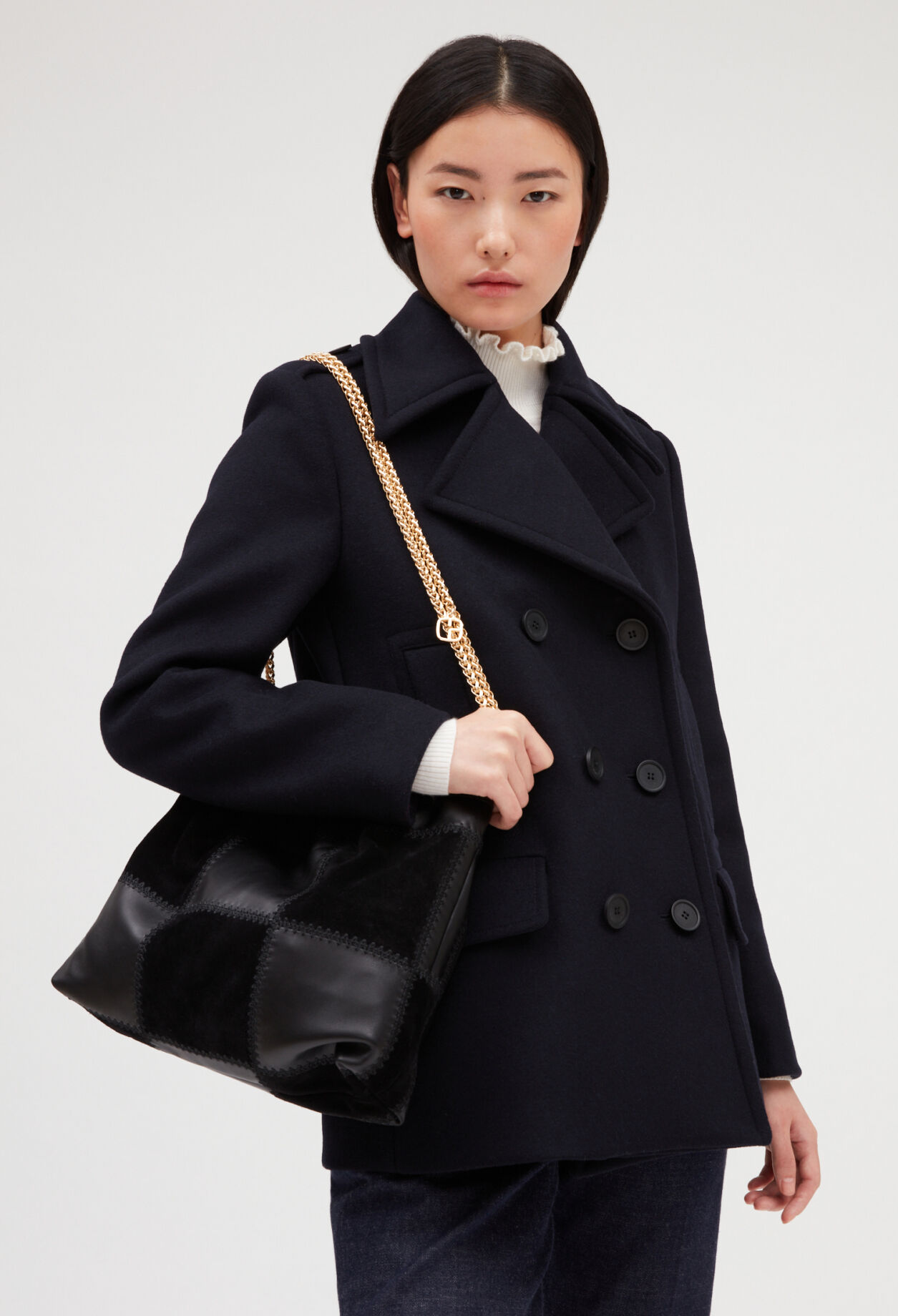 Leather pouch black best sale