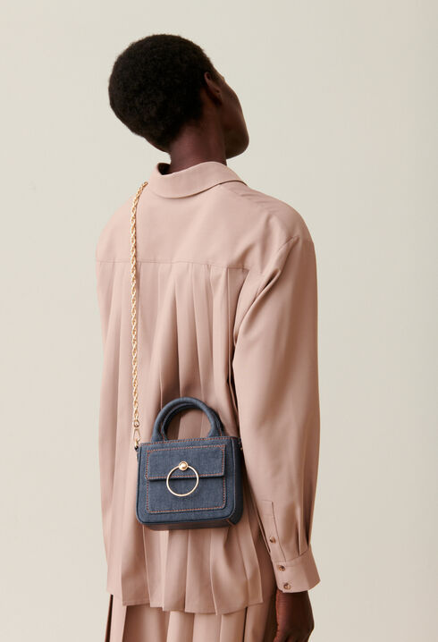 Mini Anouck denim chain bag