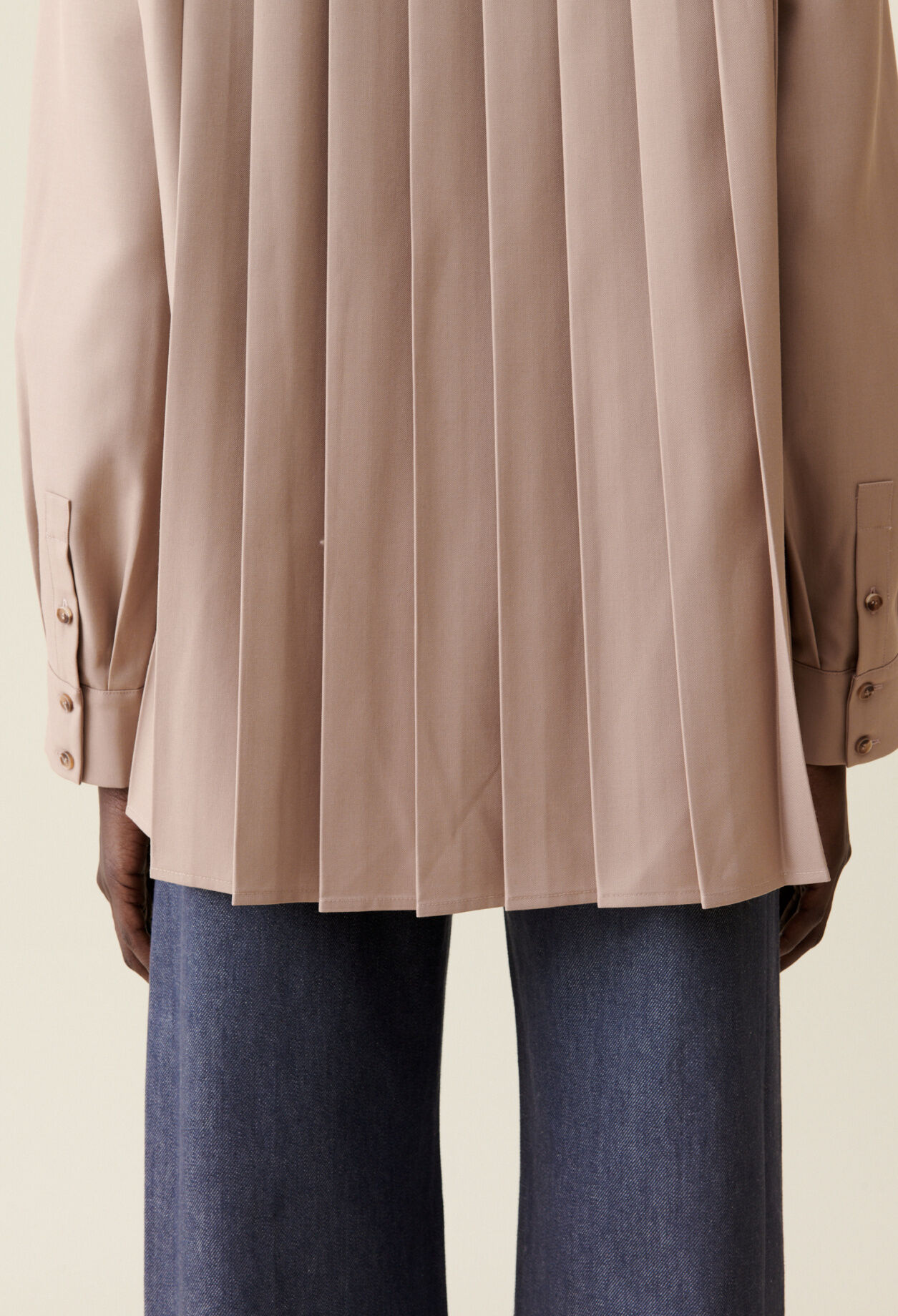 Pleated Oversized Shirt