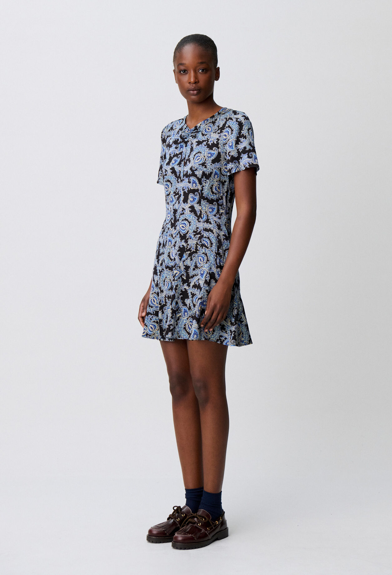 Flowy printed short dress for women | Claudie Pierlot