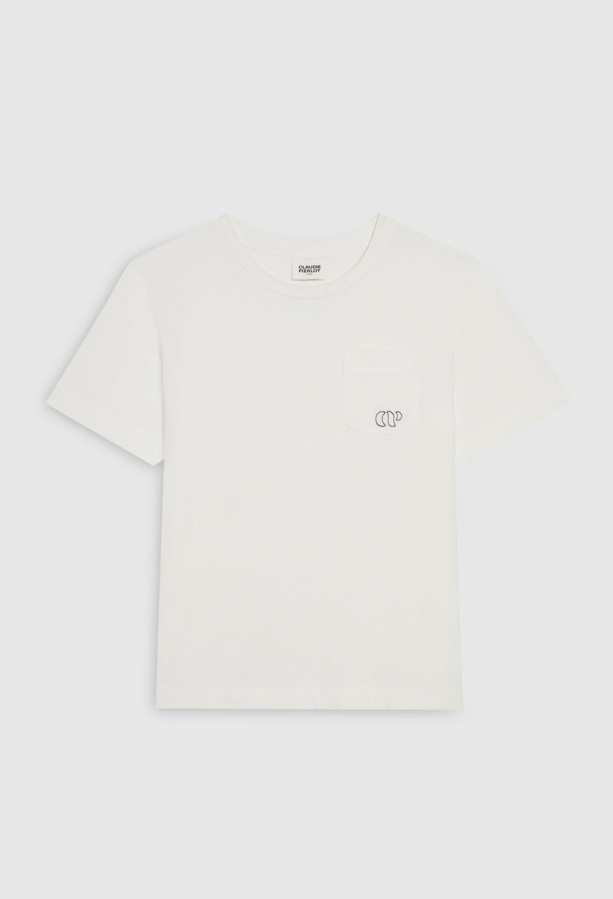 Ecru short-sleeved T-shirt