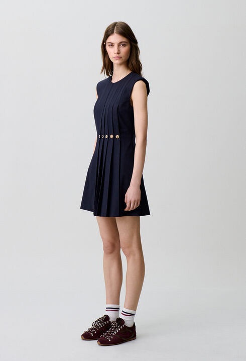 Fitted wool blend dress