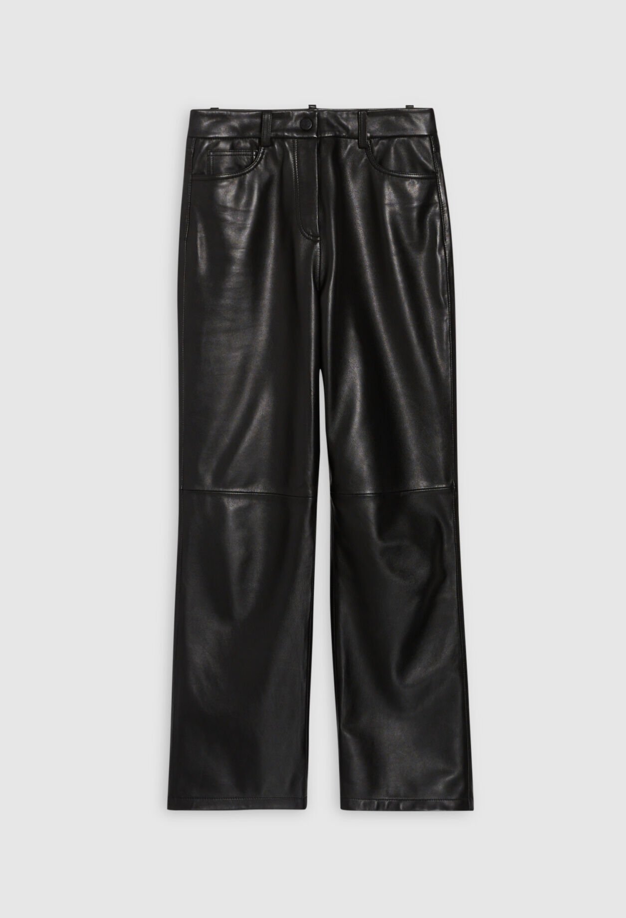 Wide leather trousers