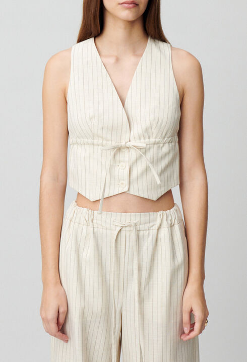 Striped blazer top