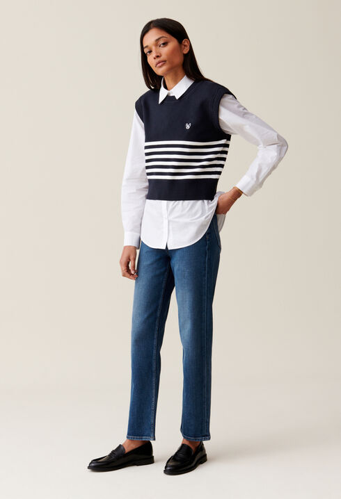 Striped Toto Sleeveless Top