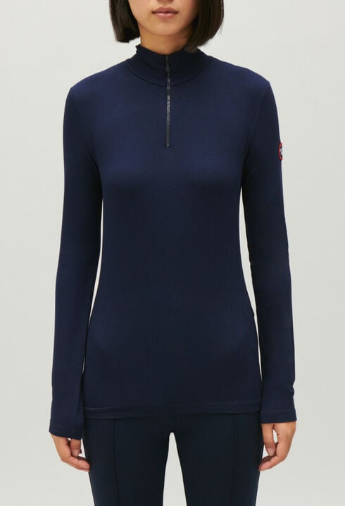 T-shirt with high neck