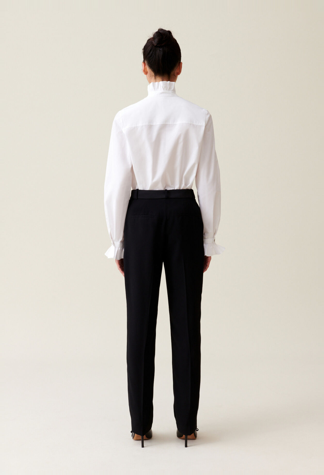 Cigarette-cut Tailored Trousers