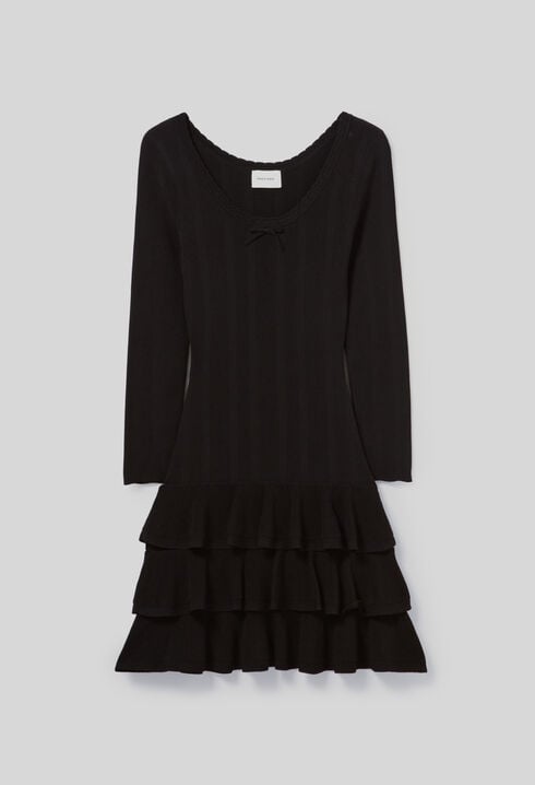 Short fine-knit dress