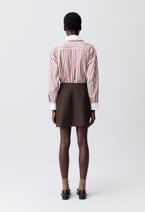 Straight mini skirt