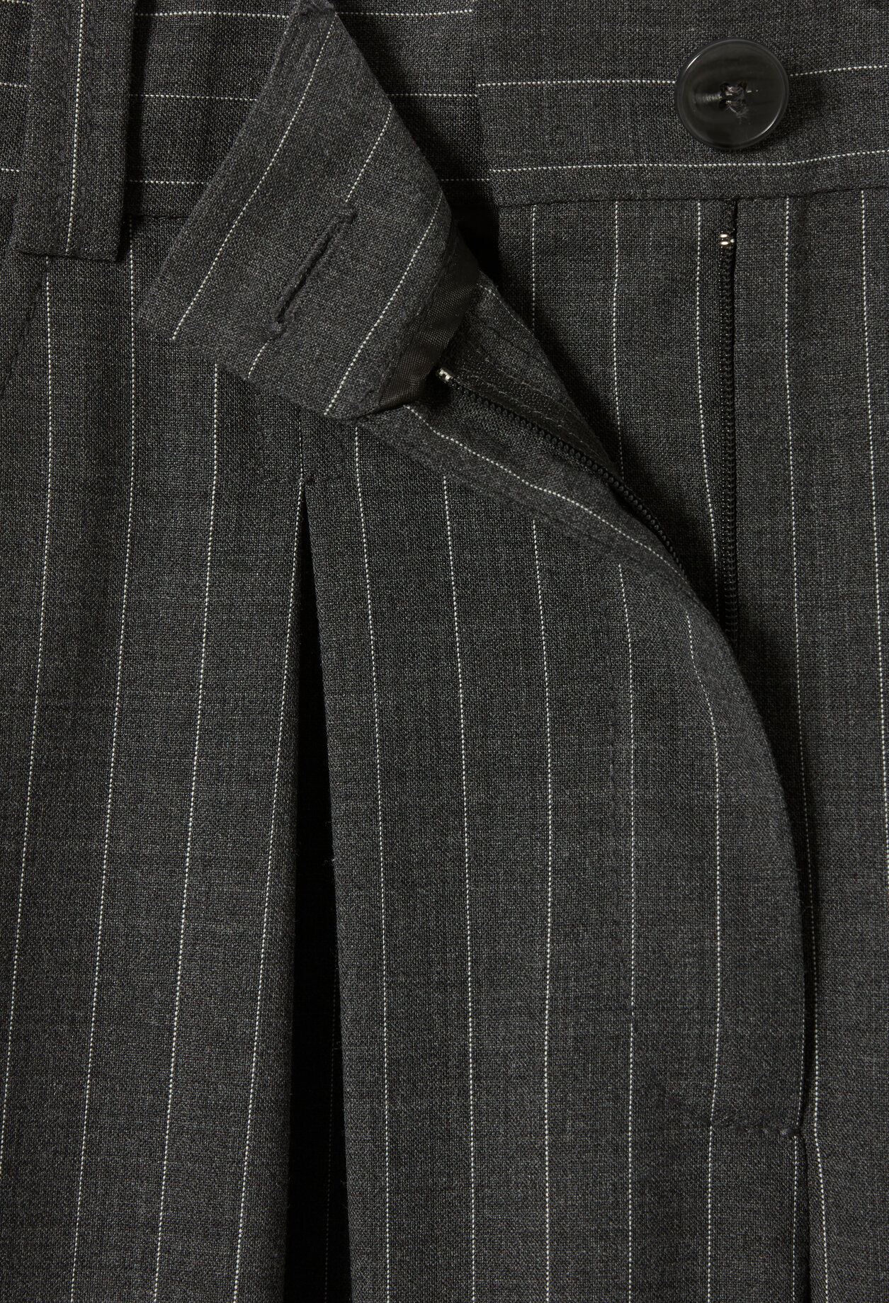 High-waisted straight-leg trousers