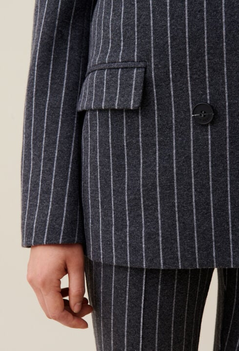 Striped Oversized Blazer