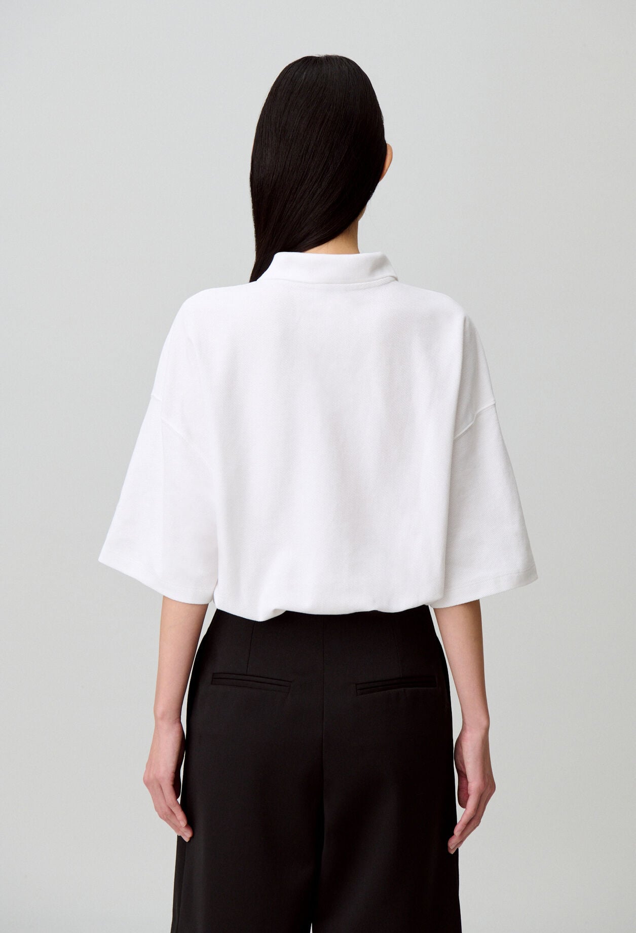 Cotton polo neck T-shirt