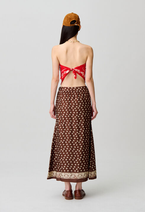 Flowy printed skirt