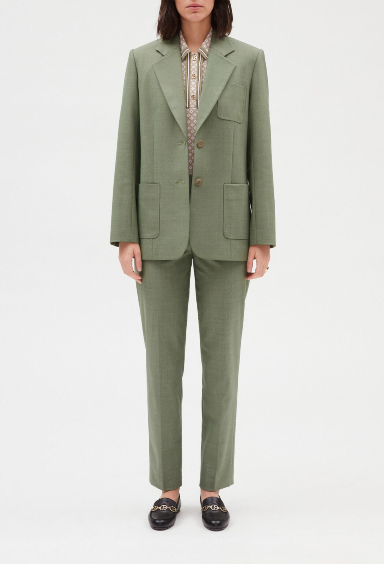 Khaki suit jacket