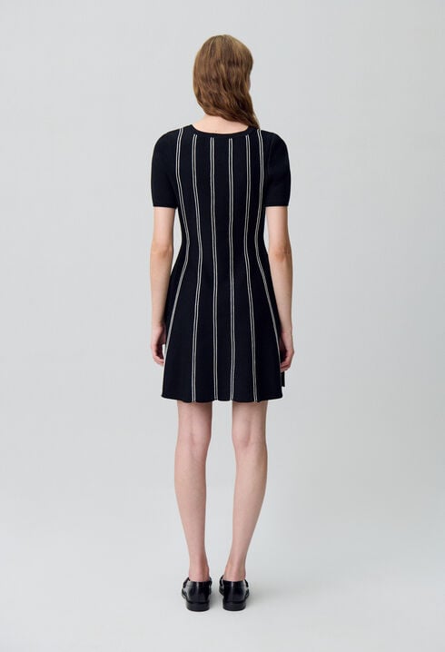 Skater-style short knit dress
