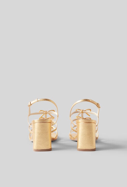 Leather heeled sandals