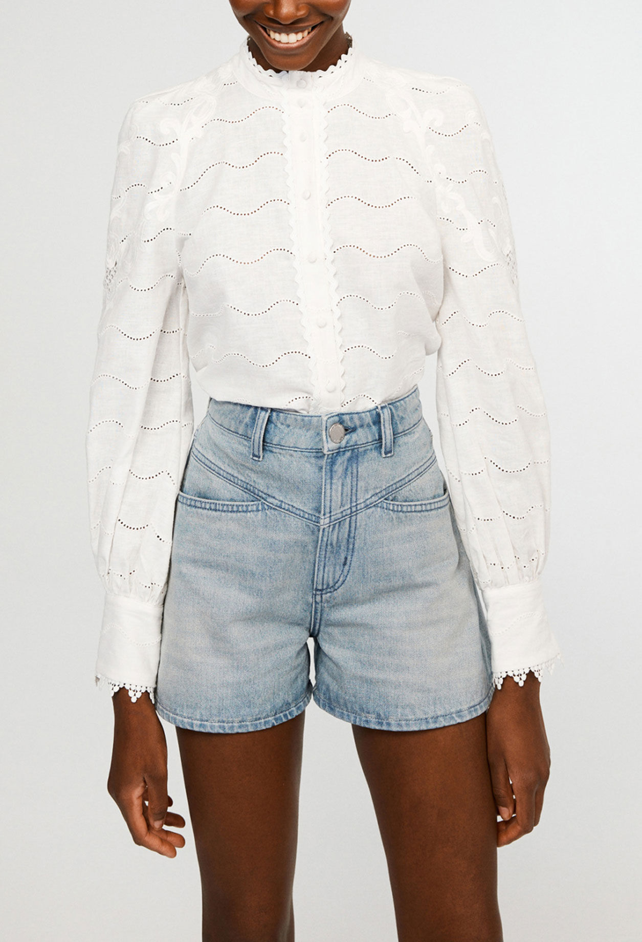 Organic cotton embroidered shirt
