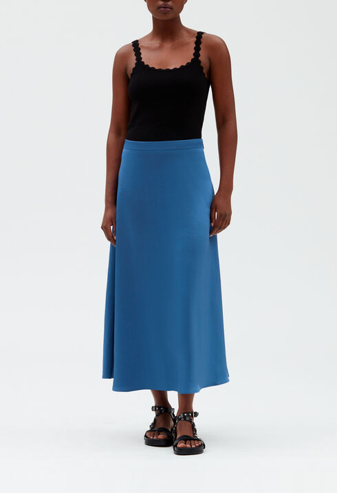 Blue midi skirt