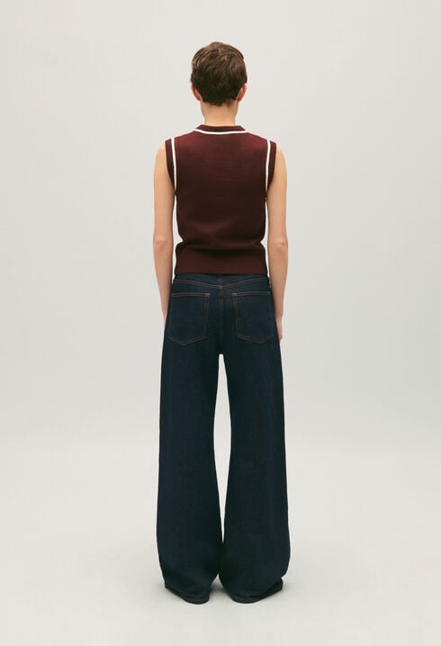 Striped knitted jumper