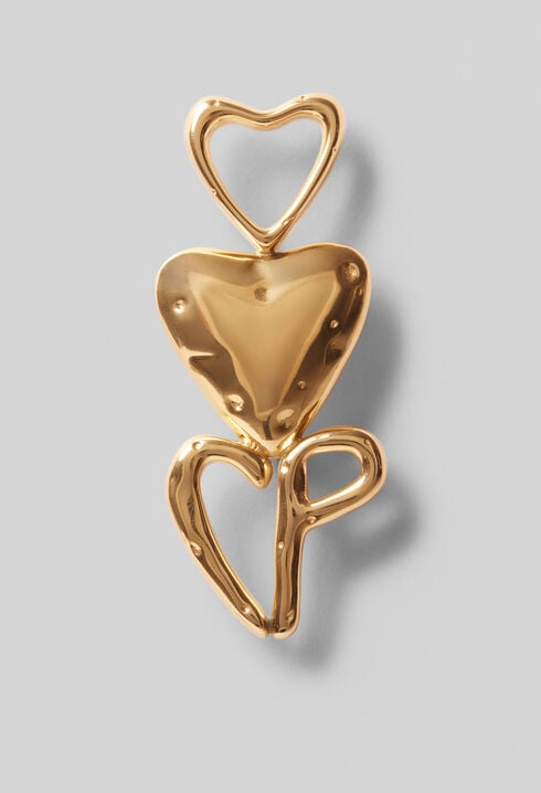 Golden Heart Brooch