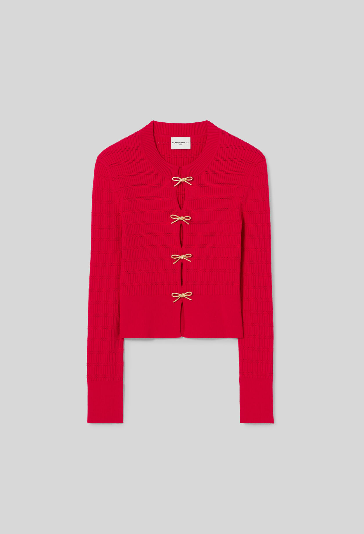 Knit Jumper with Bow Details