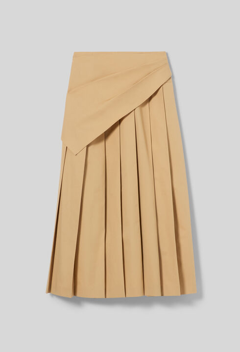 Pleated midi skirt