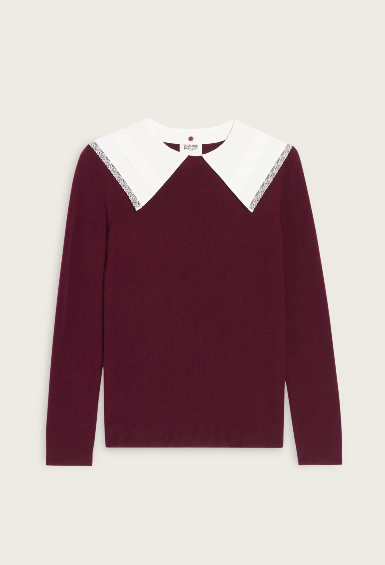 Jumper with removable collar