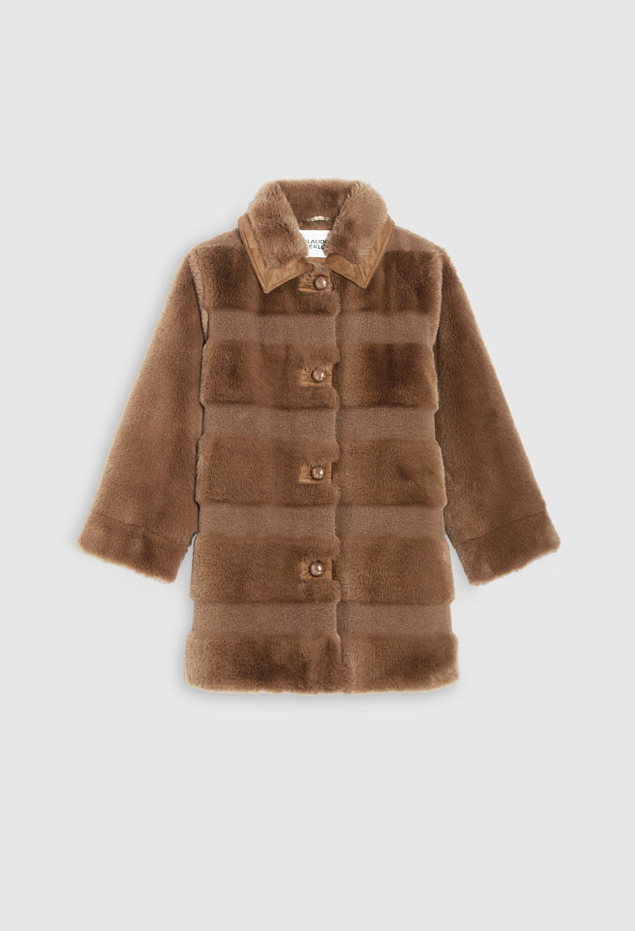 Manteau marron fausse fourrure
