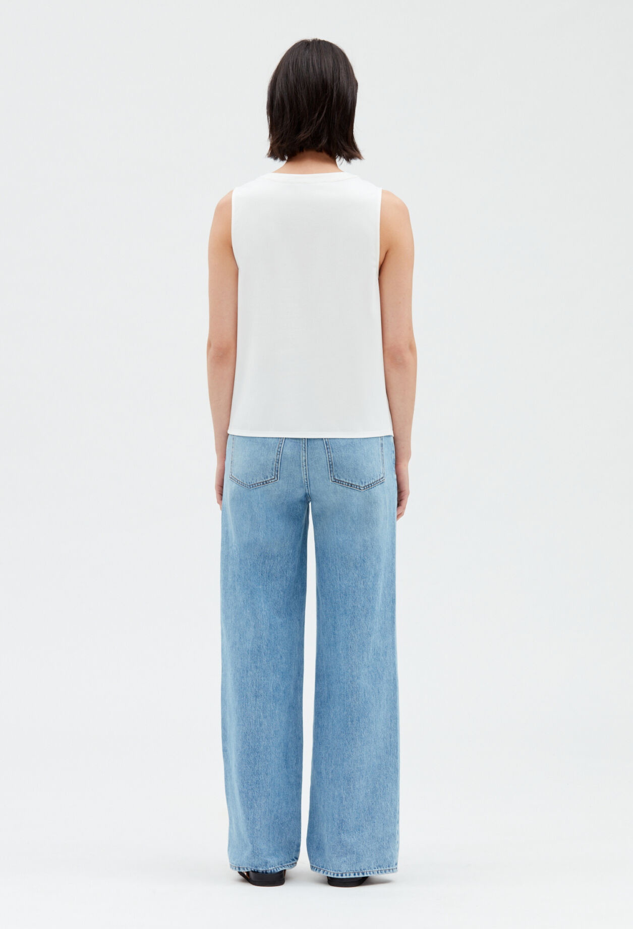 Off-white scalloped top