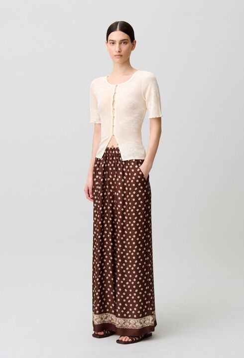 Flowy printed trousers