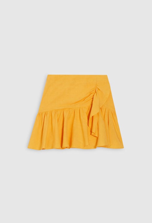 Short ruffled mimosa skirt