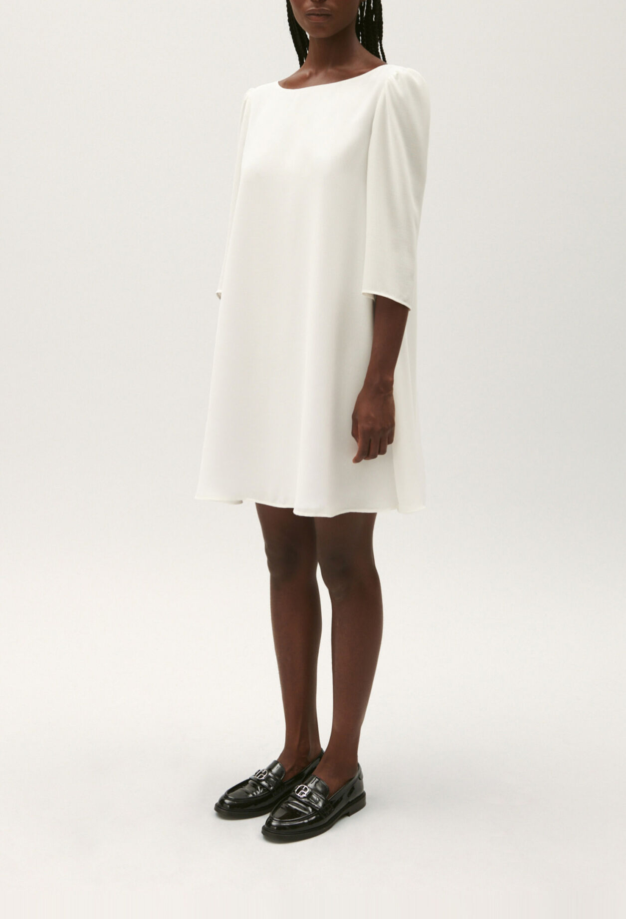 White rififi dress