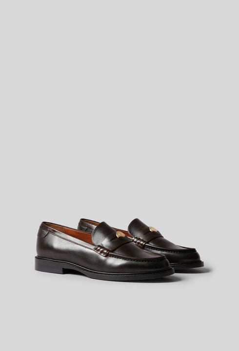 Chocolate Leather Loafers